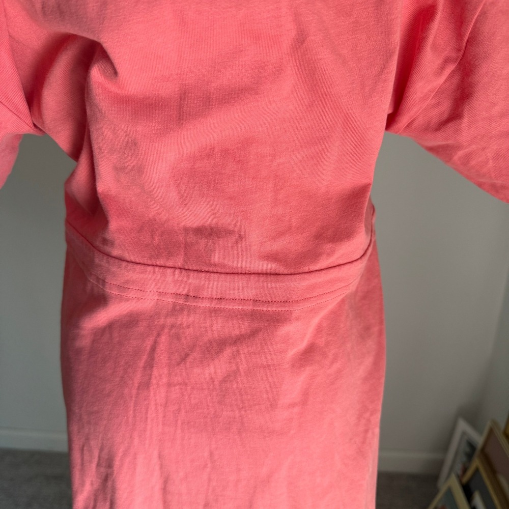 Isabel Marant Étoile Coral Tie Sleeve Mini Dress‎ Cotton Zarko Papaya Large - Picture 6 of 12